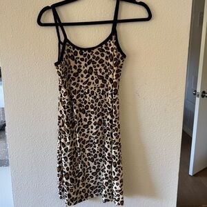 Leopard Print Slip Dress